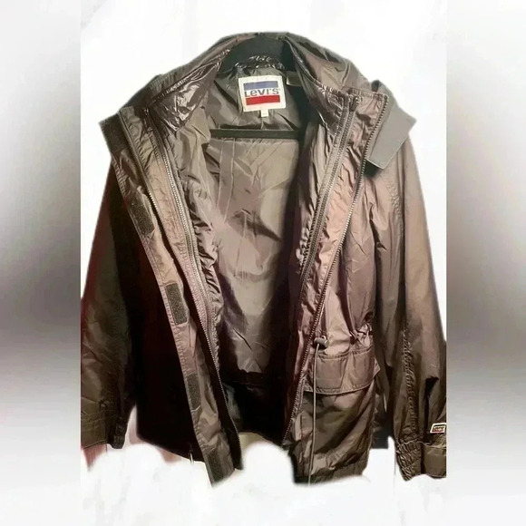 Vintage Levi’s drawstring nylon long sleeve Outdoor Pockets Utility jacket XS - Picture 4 of 4